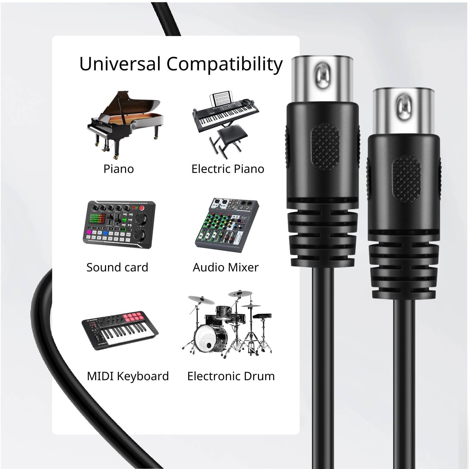 Detalle de Traovien MIDI Cable 1.5M/5Ft