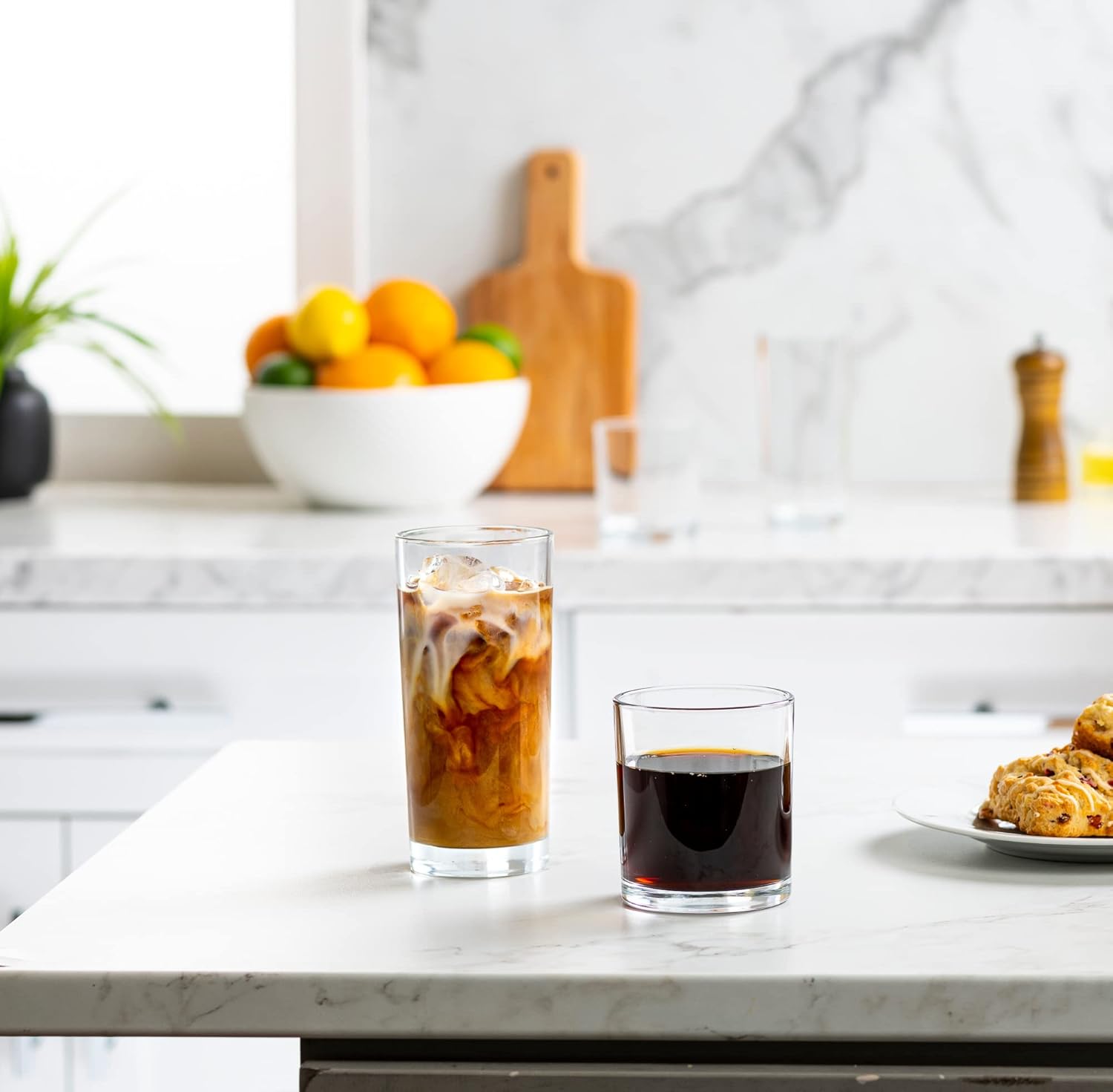 Thumbnail 3 de Le'raze Everyday Drinking Glasses Set of 8 – 4 Tall (16 oz) & 4 Short Rocks (12 oz)