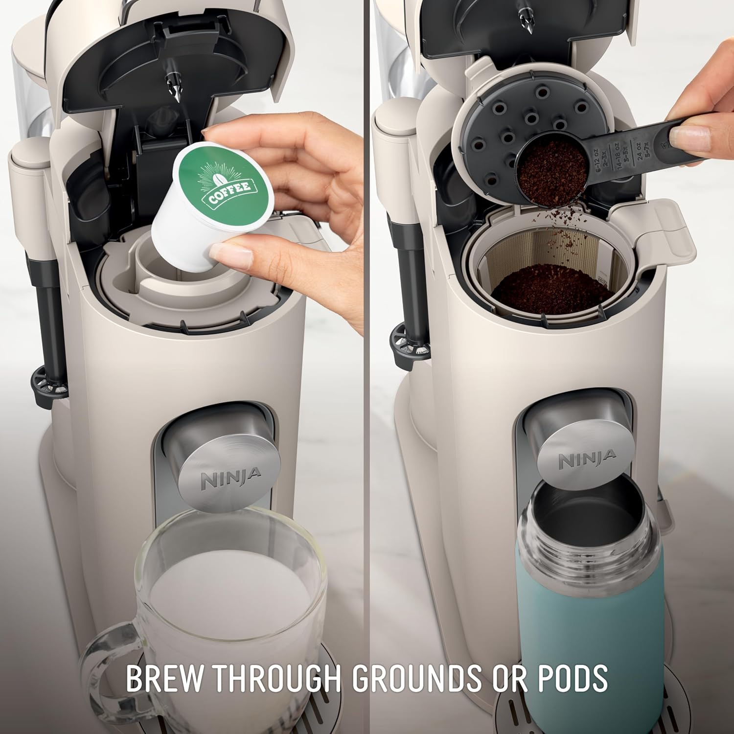 Detalle de Ninja Pod & Grounds PB055AST 68-oz. Reservoir Coffee Maker
