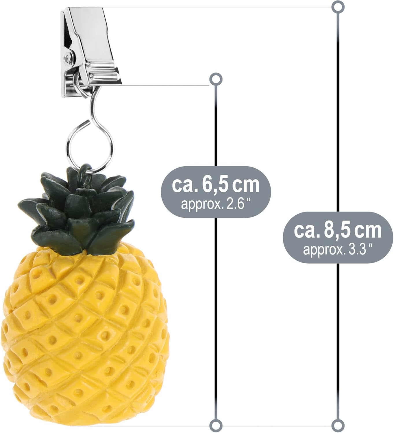 Thumbnail 5 de Lot de 8 poids de nappe résistants aux intempéries avec pince ananas (com-four) – env. 40 g