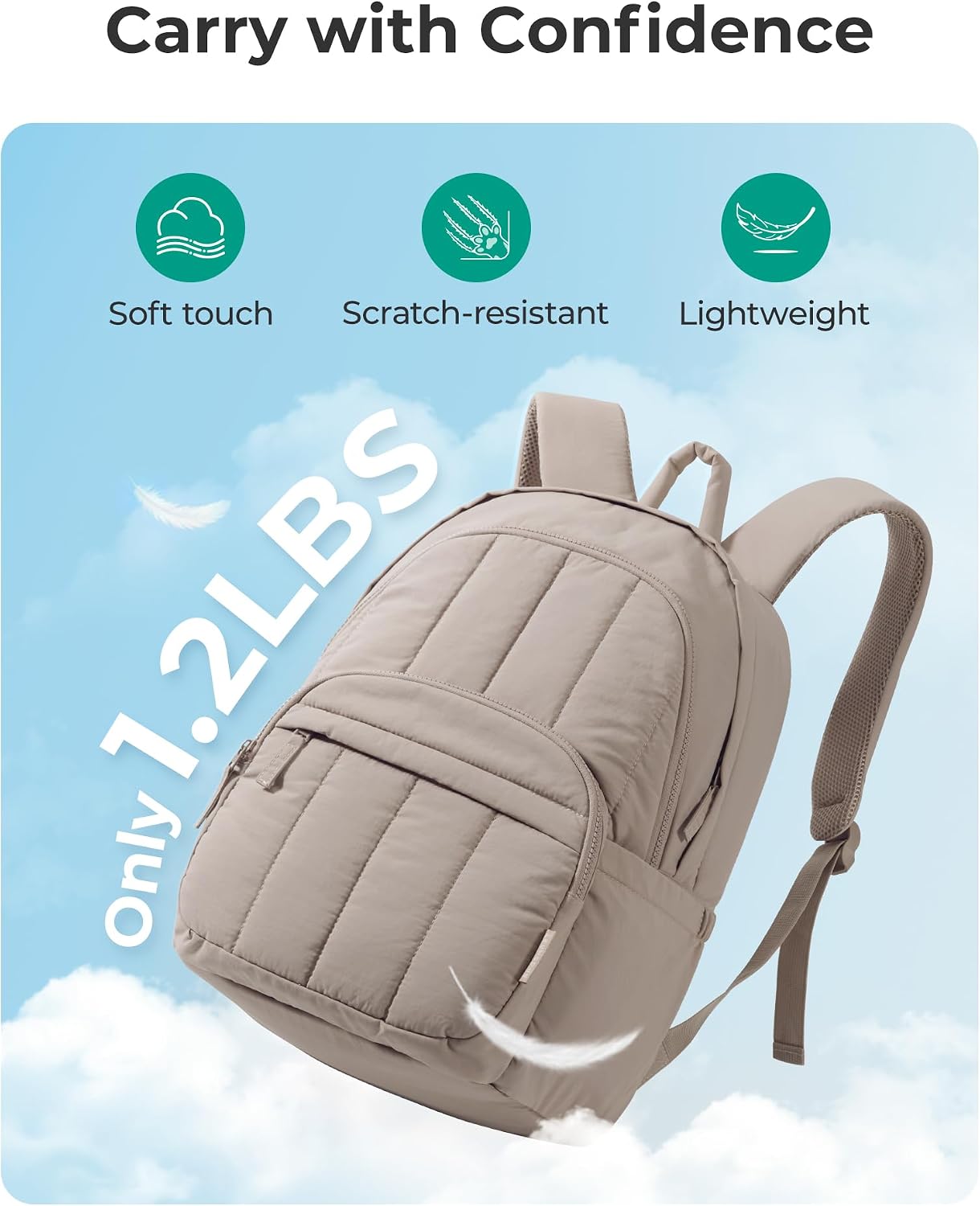 Thumbnail 6 de BAGSMAT Quilted Laptop Backpack 15"