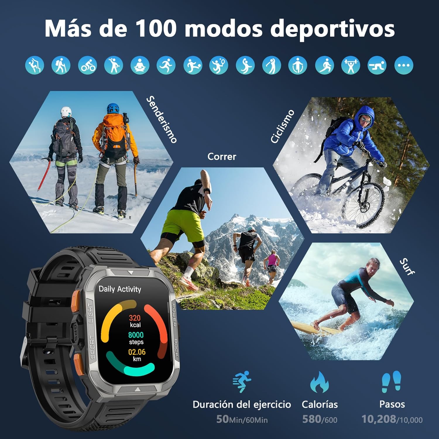 Thumbnail 3 de Blackview Reloj Inteligente Militar W80Pro