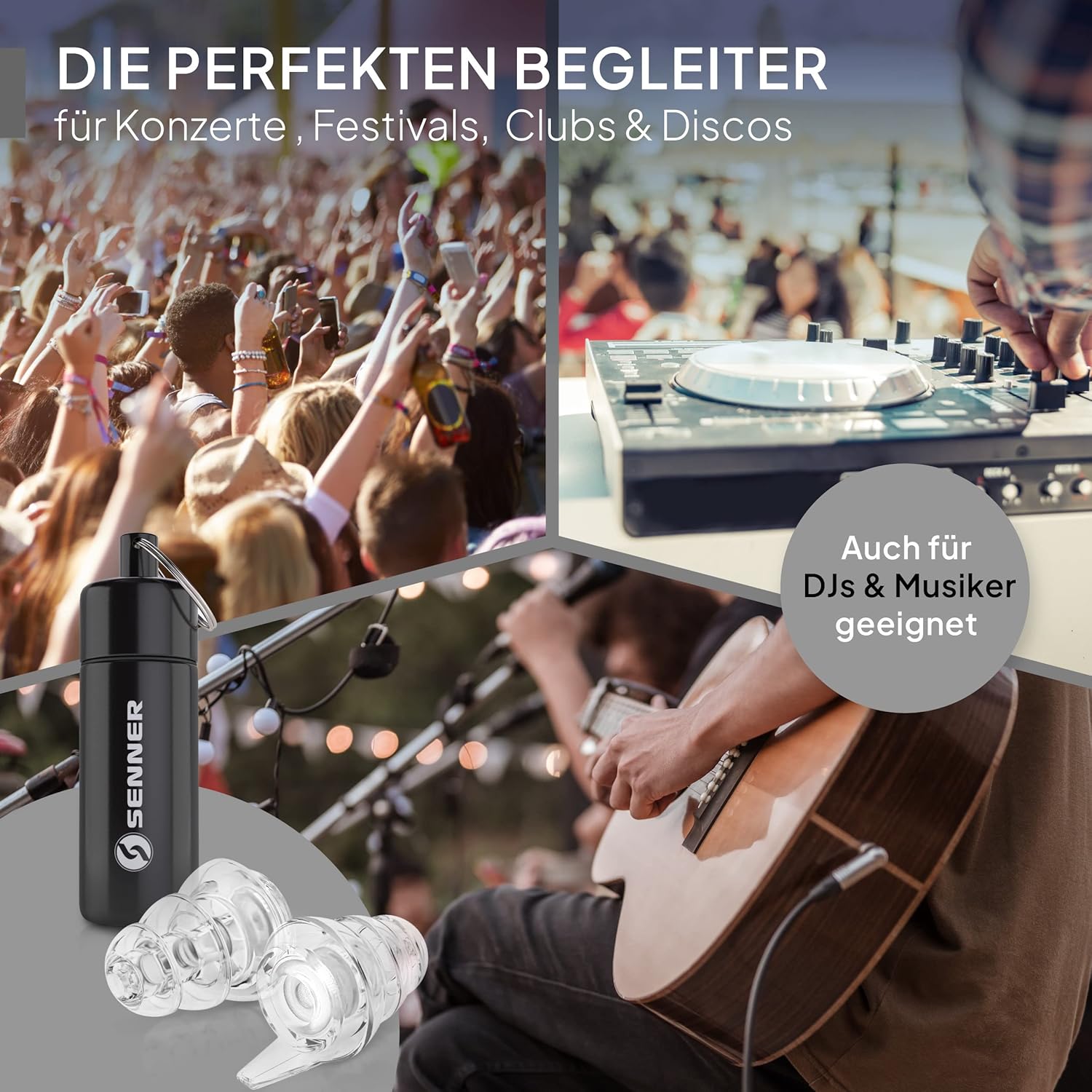 Detalle de Senner MusicPro Gehörschutz Ohrstöpsel SNR 20 dB
