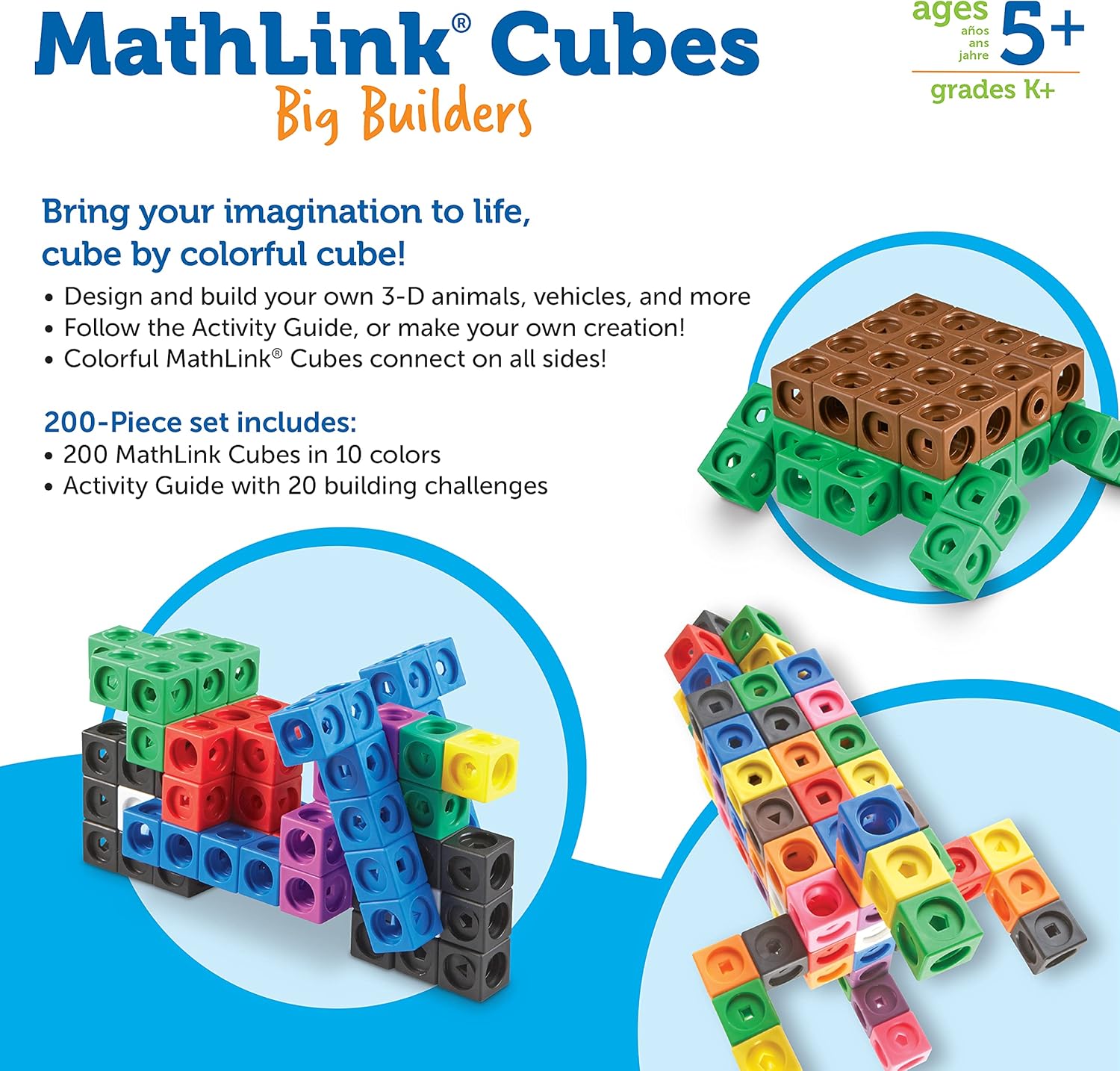 Thumbnail 6 de Learning Resources MathLink Cubes 200 pezzi