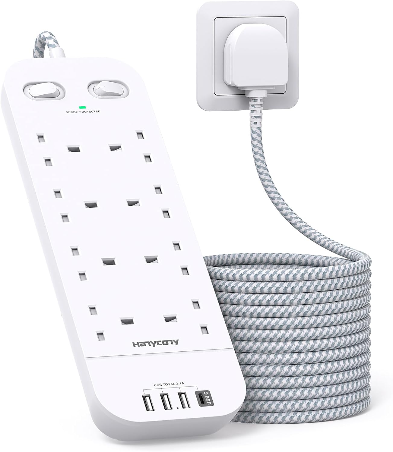 Detalle de 3M Extension Lead 10FT with USB ports