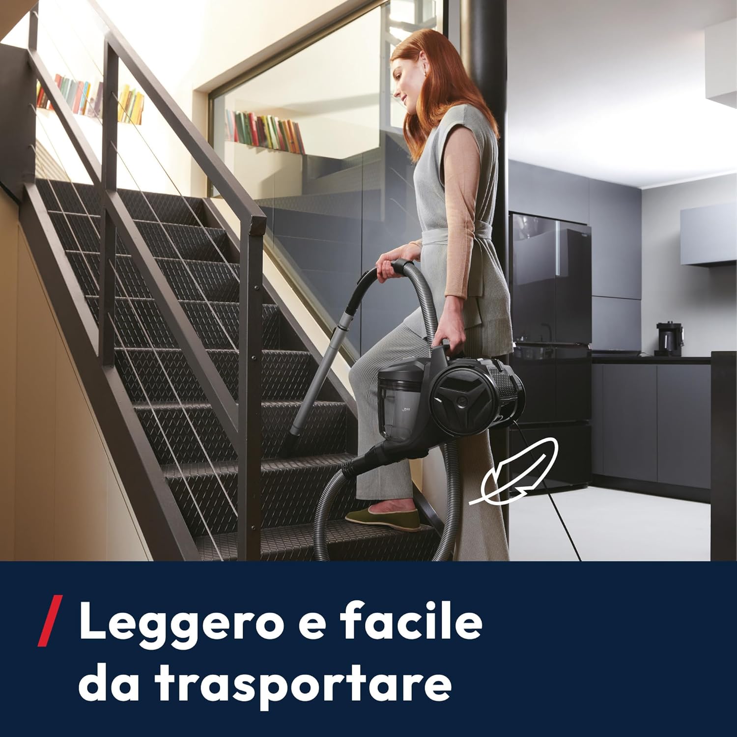 Detalle 2 de Hoover HPZ107HM: Aspirapolvere a traino senza sacco, potente e compatto per ogni pavimento