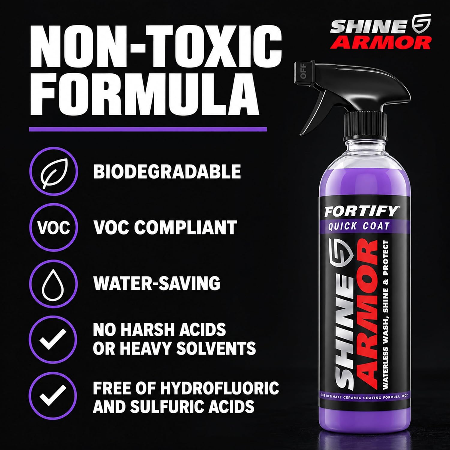 Thumbnail 4 de Shine Armor Fortify Quick Coat 16FlOz Car Wax Spray