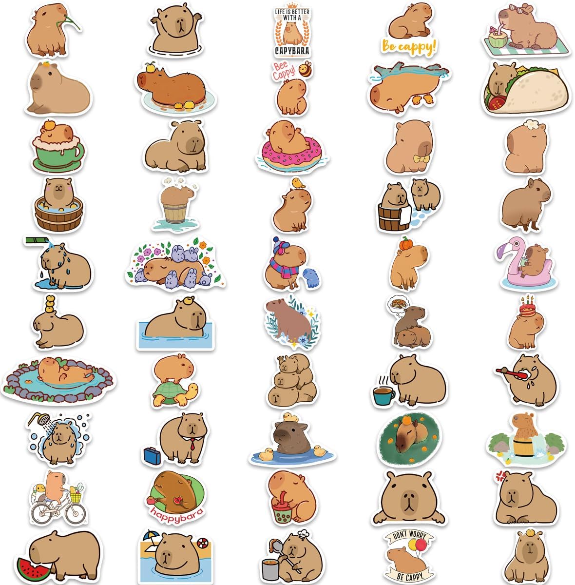 Detalle 2 de Capybara Stickers 100-Pack
