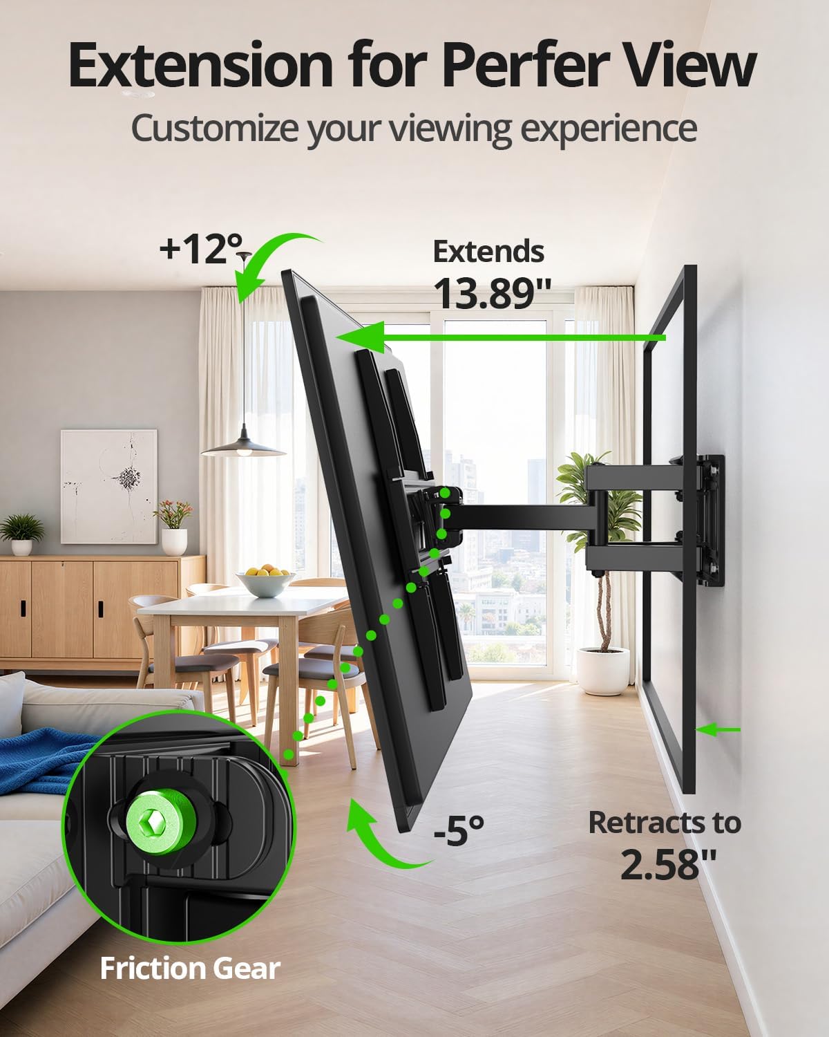 Thumbnail 4 de USX MOUNT XMM903 Full Motion TV Wall Mount, 32–70 in, Swivel and Tilt