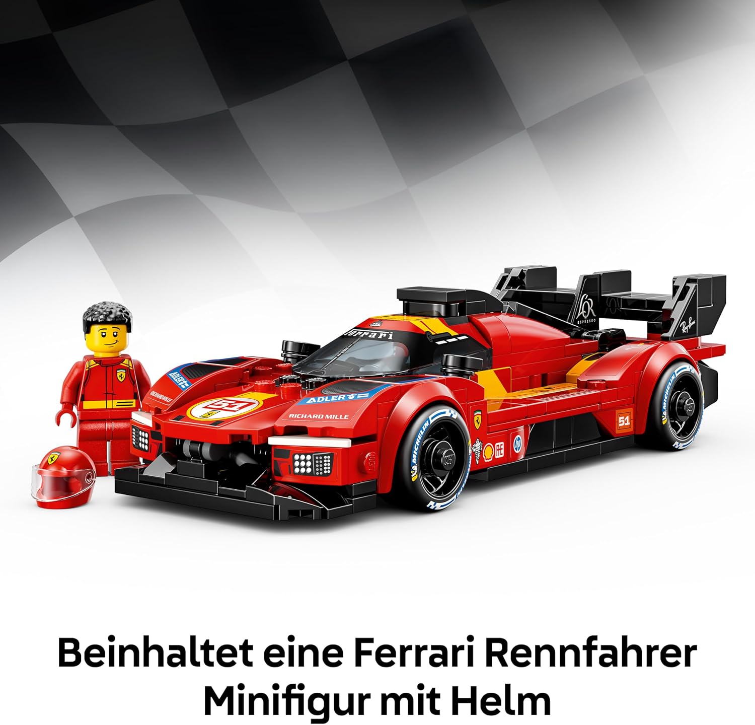 Thumbnail 4 de LEGO Speed Champions Ferrari 499P (77261) – Rennwagen zum Bauen, Ausstellen und Rennen
