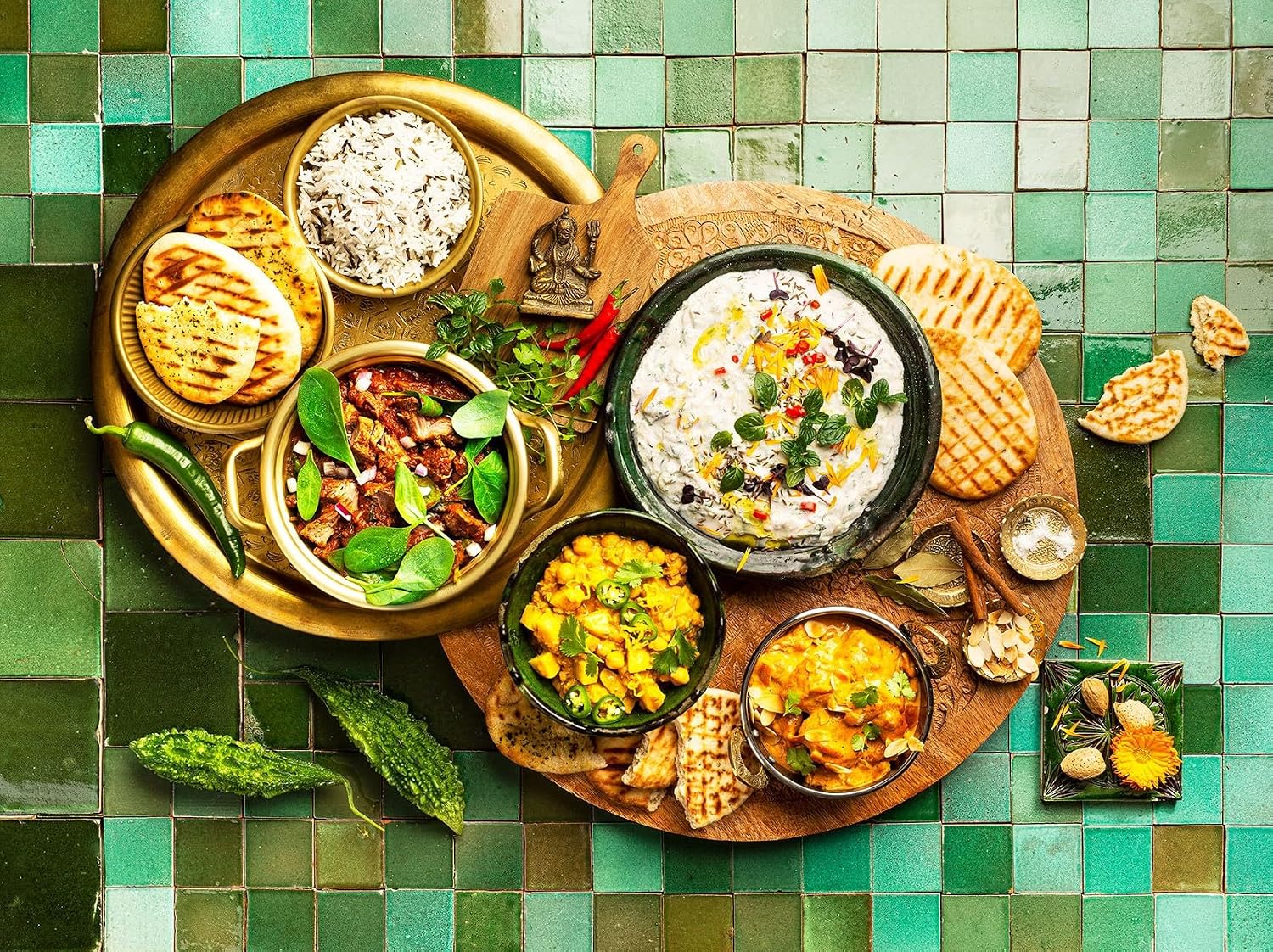 Detalle de Mestemacher Naan Brot Indisch – vegan (Fladenbrot nach Tandoori-Art), 4 Stück/240 g