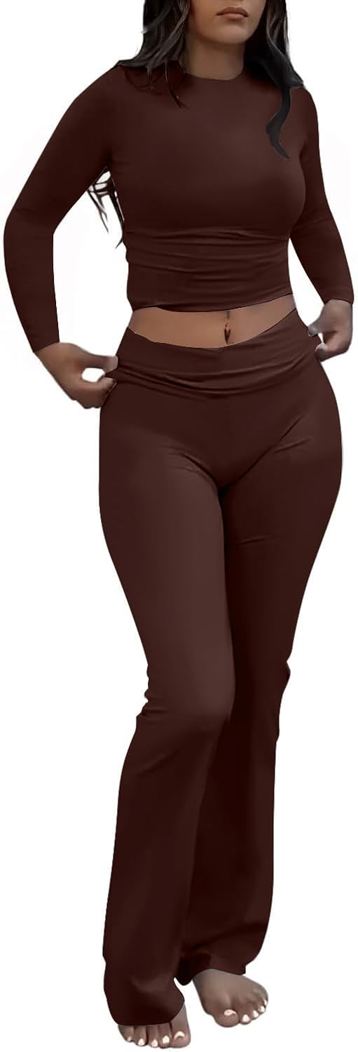 Detalle de AYWA 2-Piece Foldover Flare Pants Set
