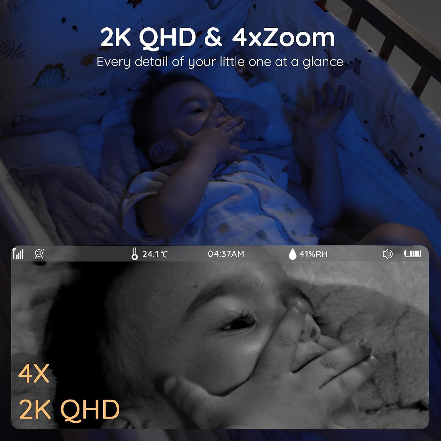 Thumbnail 3 de Boifun 2K Wifi Baby Monitor 5" screen