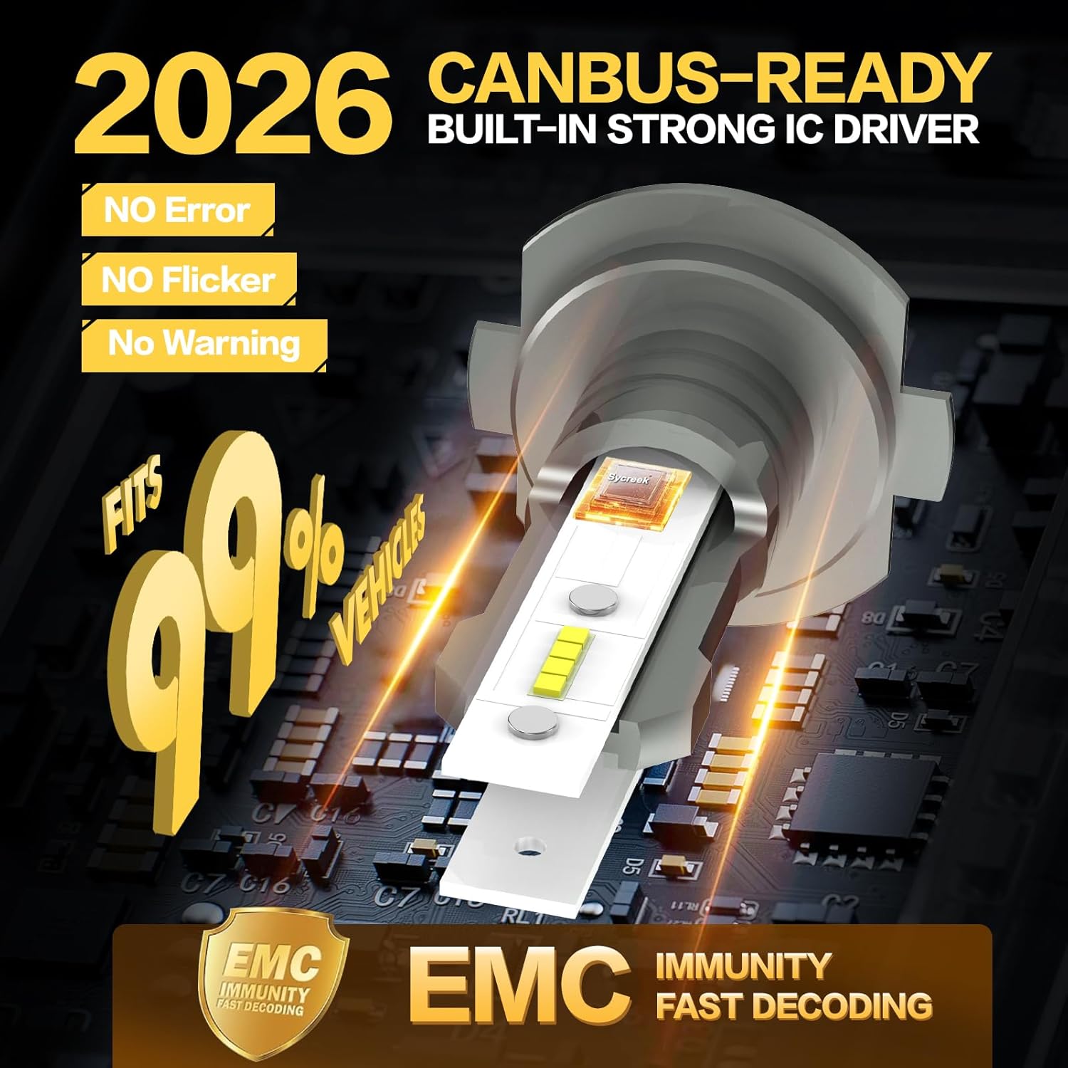 Thumbnail 1 de Sycreek Lampadina LED H7 30000LM 80W 6500K Plug & Play (H7)