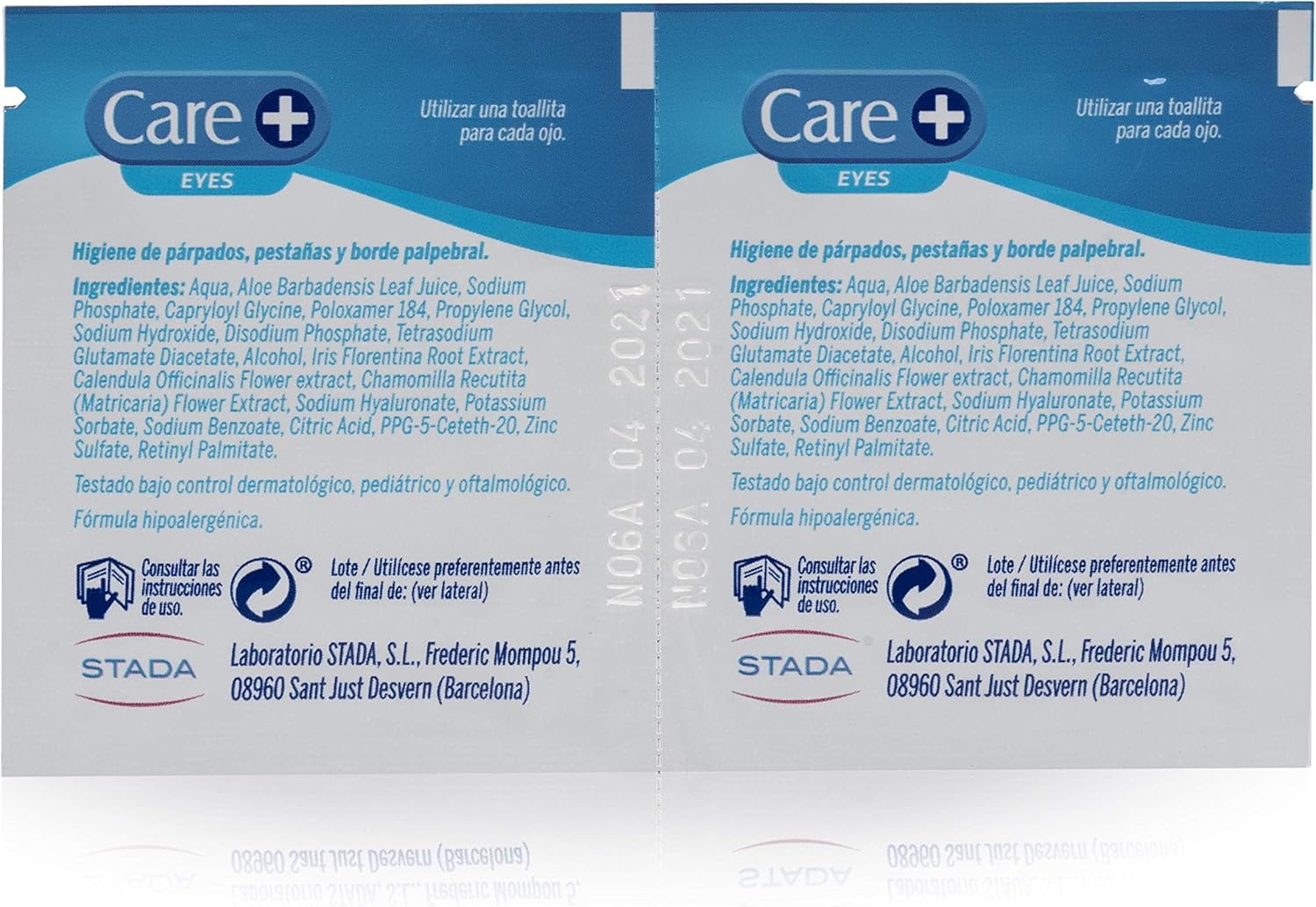 Detalle 1 de Care+ Toallitas Oftálmicas 60 unidades