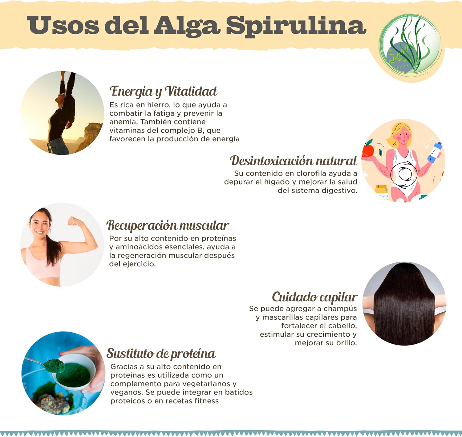 Thumbnail 5 de DRASANVI Spirulina Bio 🌱 Superalimento Vegano, Rico en Omega 6