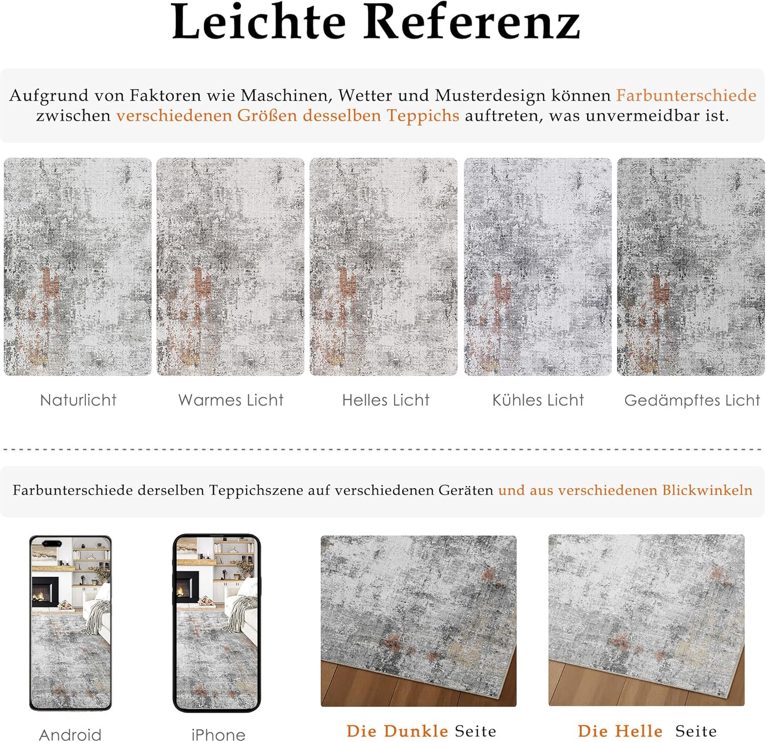 Thumbnail 1 de HUGEAR waschbare Teppiche – moderner Kurzflor-Gegendteppich 240 x 300 cm in Grau/Rot