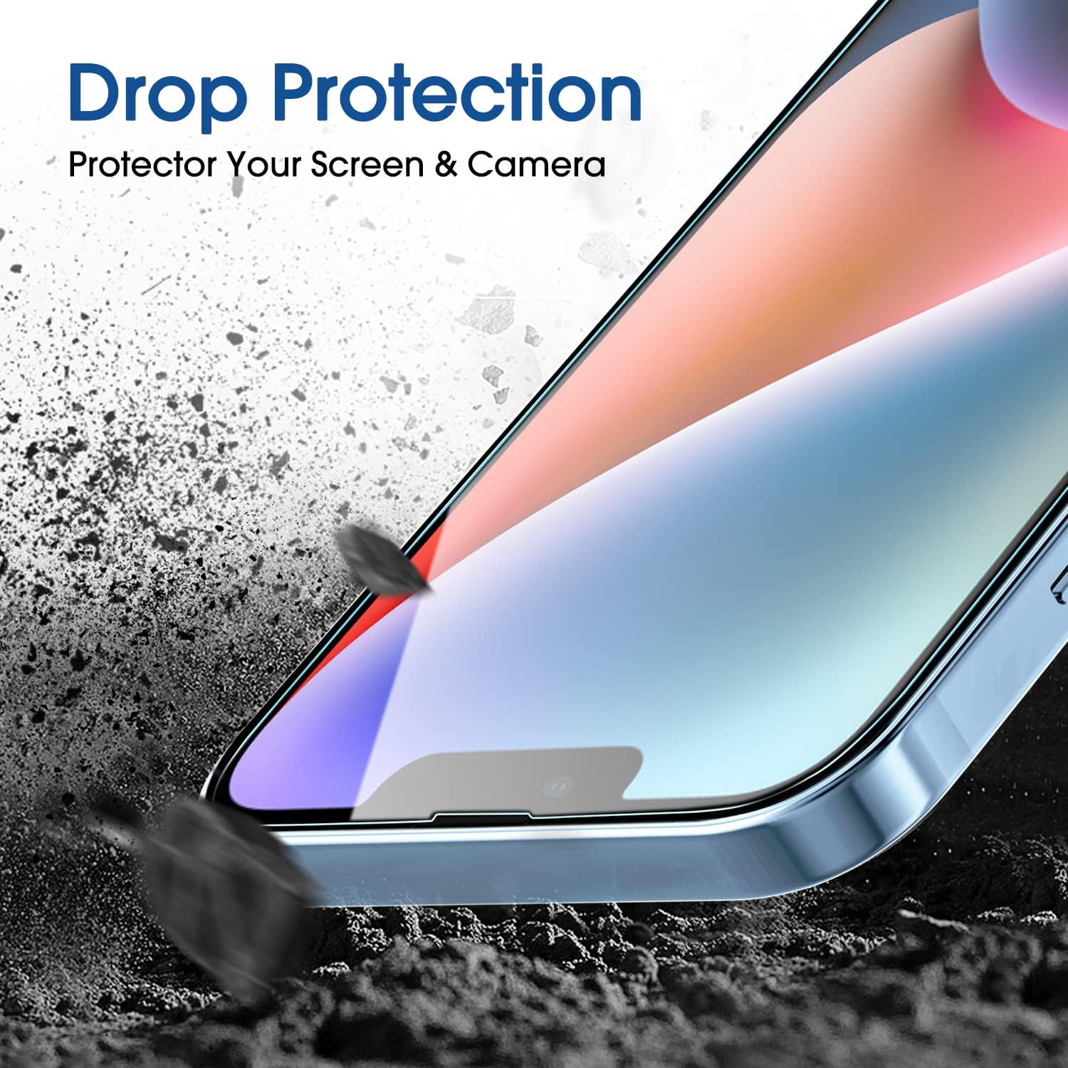 Thumbnail 4 de amFilm OneTouch OT-IPH13-6.1 Tempered Glass Screen Protector, 2-Pack