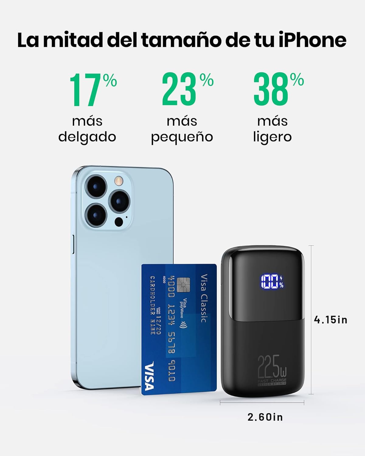 Detalle de INIU Power Bank Mini 10000mAh 22.5W