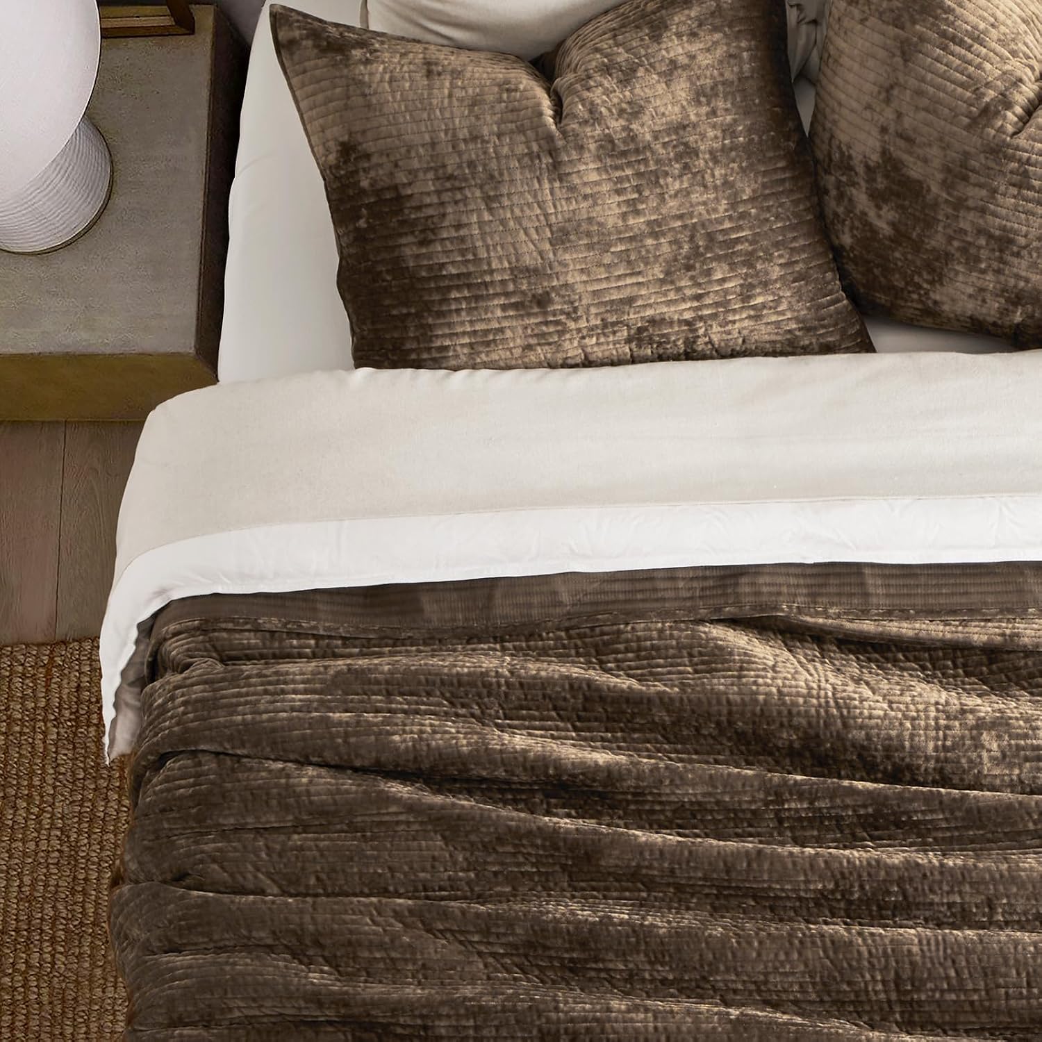 Detalle 2 de EVERGRACE Velvet Quilt Set 2pc King