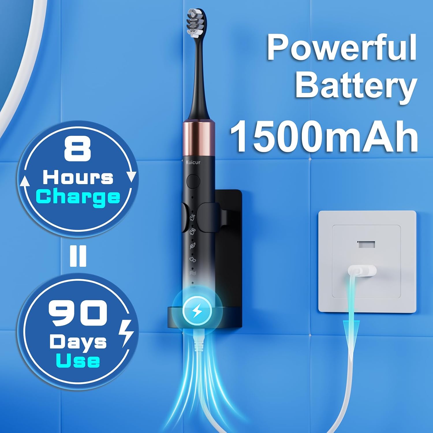 Thumbnail 6 de Kuicur Electric Toothbrush with 10 Brush Heads