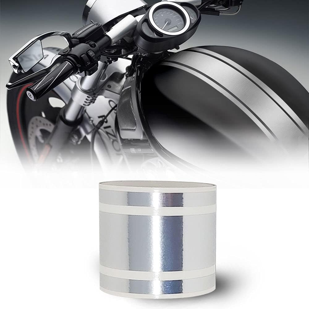 Thumbnail 4 de 4R Quattroerre.it Bandes Adhésives Triples de Course pour Motos – Gris Argenté, 80 mm x 2 m