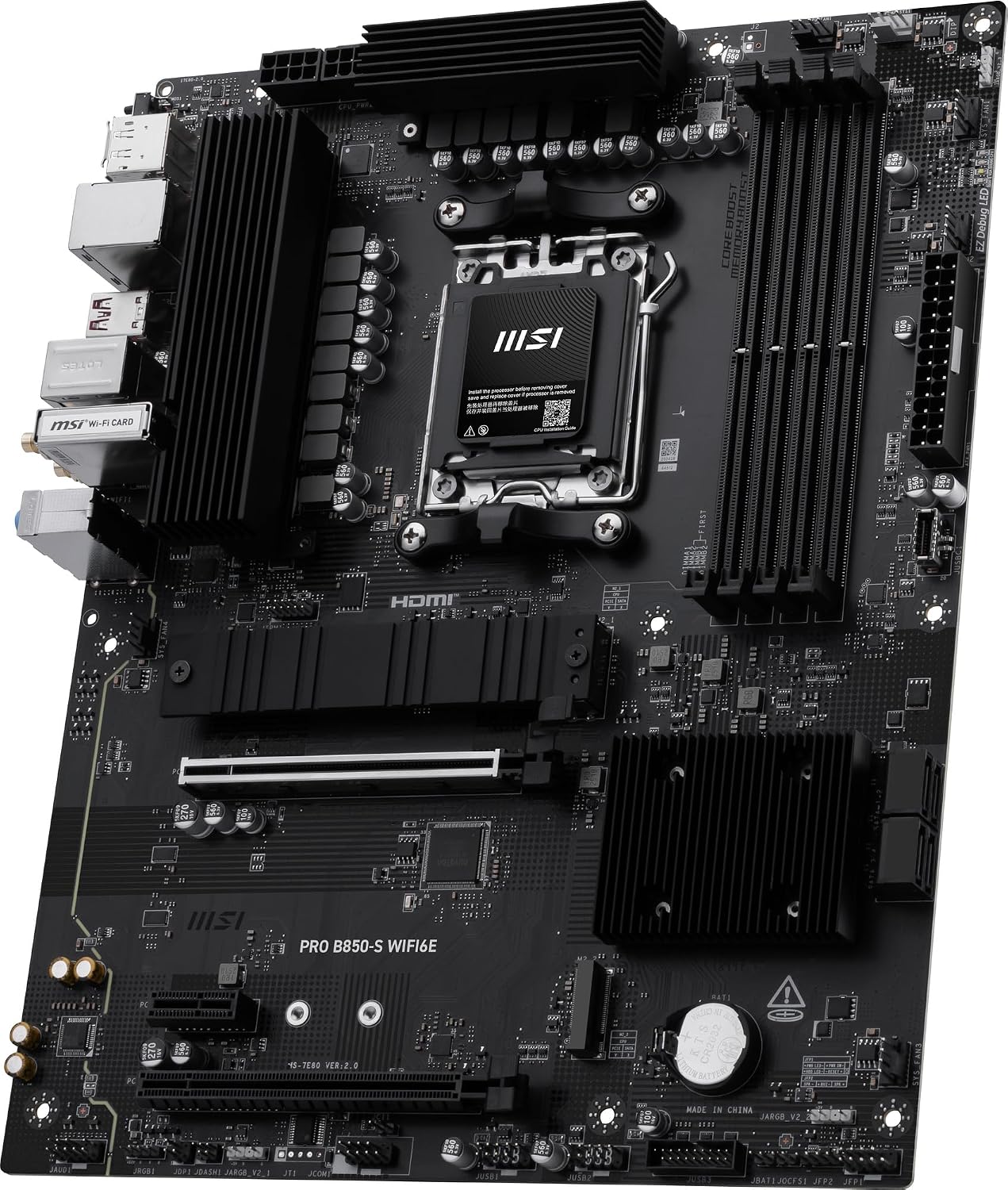 Thumbnail 3 de MSI PRO B850-S WIFI6E/A ATXマザーボード、AM5・DDR5・Wi-Fi 6E・Gen5 M.2対応