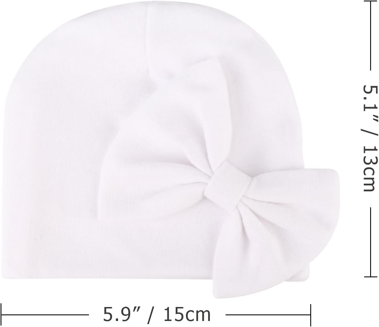 Thumbnail 6 de DRESHOW newborn hat & mittens set (cotton bow design) for 0–6 months – 3 hats and 3 mitts