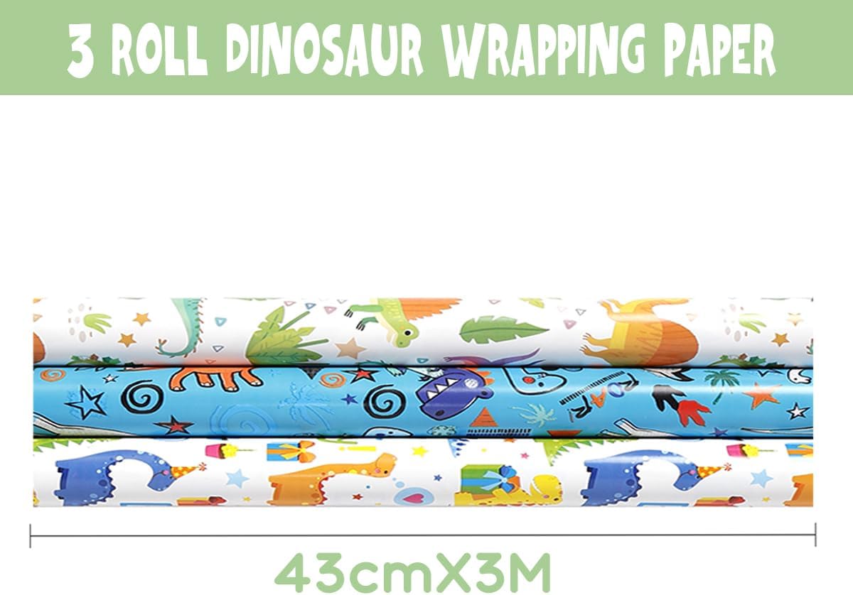 Thumbnail 1 de Dinosaur Wrapping Paper 3 Rolls