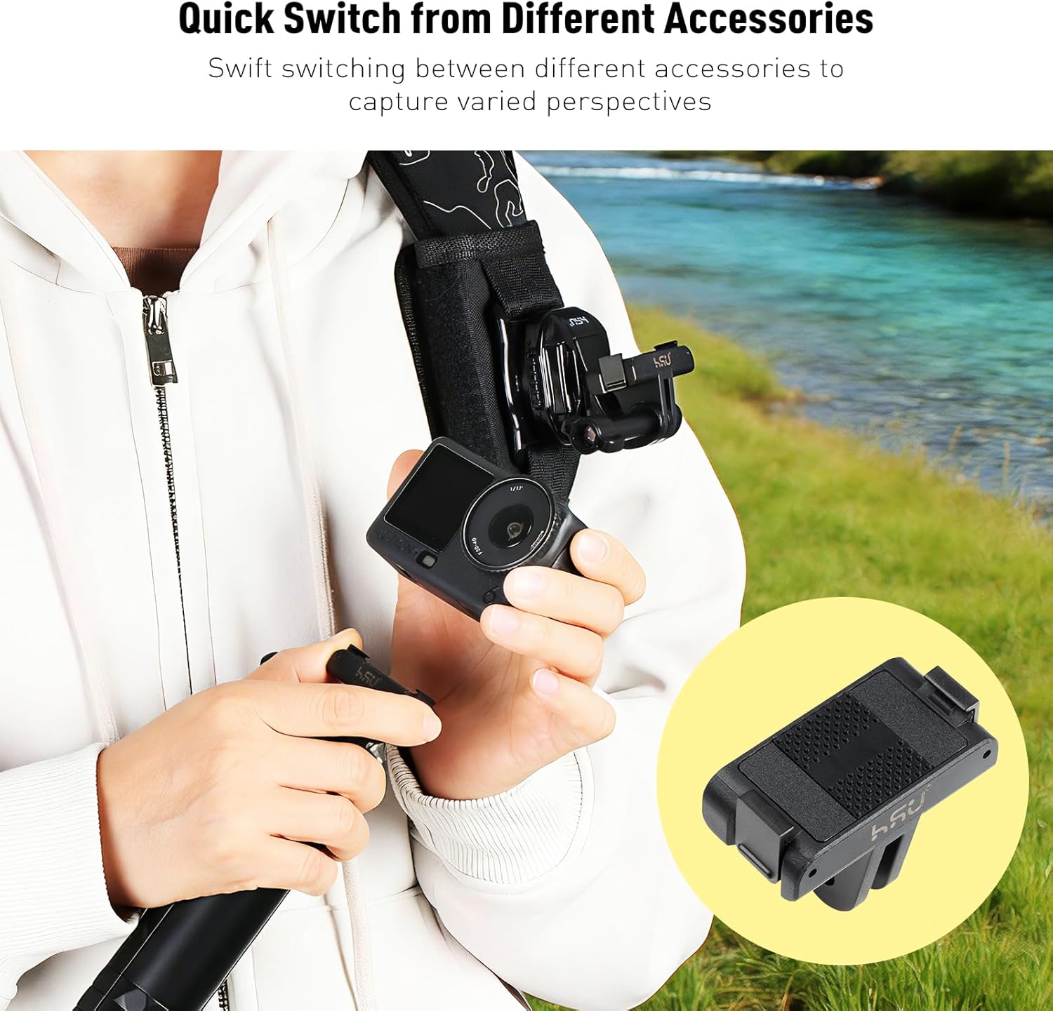 Thumbnail 1 de HSU Magnetic Quick Release Adapter 2-Pack for Osmo Action 6 and Osmo Nano
