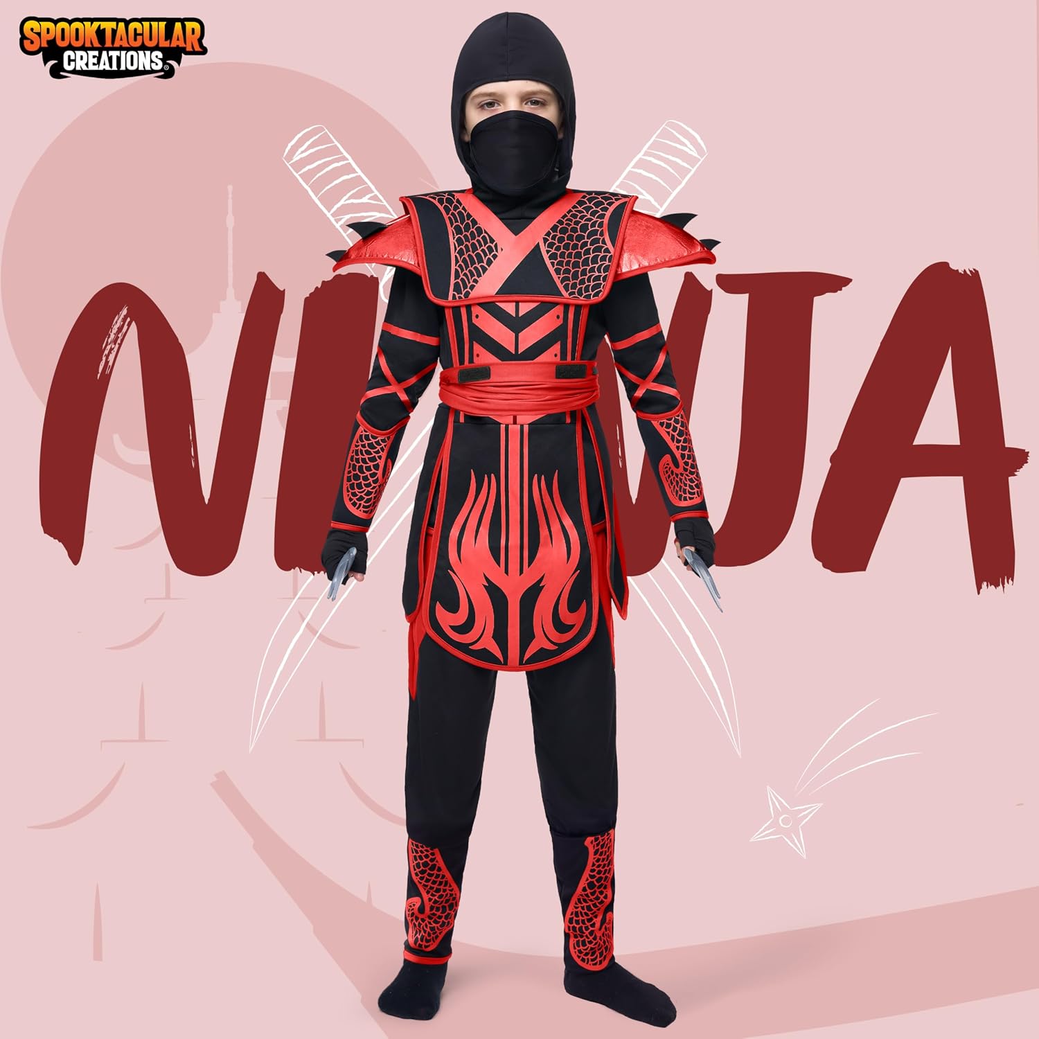 Thumbnail 1 de Spooktacular Creations Ninja Halloween Kostüm 3–4 Jahre 🎭