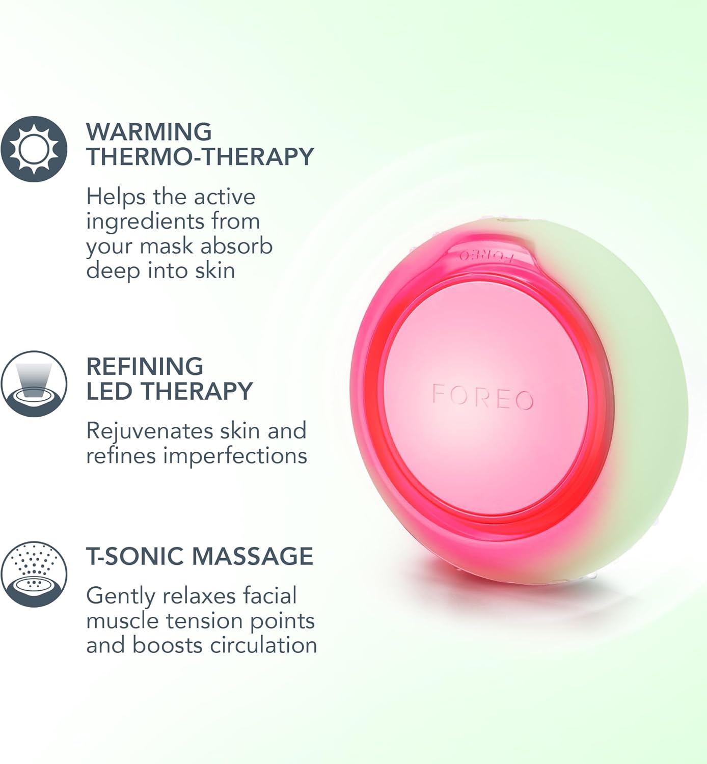 Detalle de FOREO UFO 3 go Hautpflegegerät mit 8 Farben