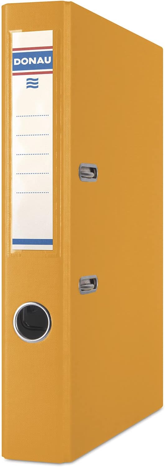 Detalle 2 de DONAU 3955001PL-12 ordners A4, 50 mm, oranje PP-coating, set van 10