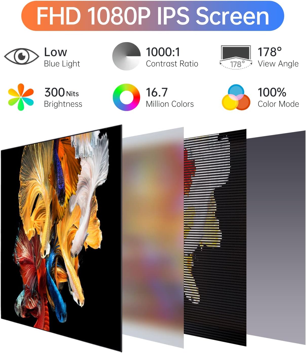Thumbnail 2 de ForHelp 15.6" portable monitor 1080P USB-C HDMI