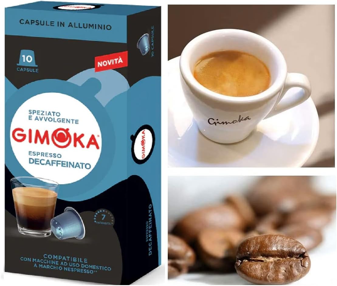 Detalle 2 de Gimoka Compatibile Per Nespresso Decaffeinato (100 Capsule) – Alluminio salva aroma, Intensità 7