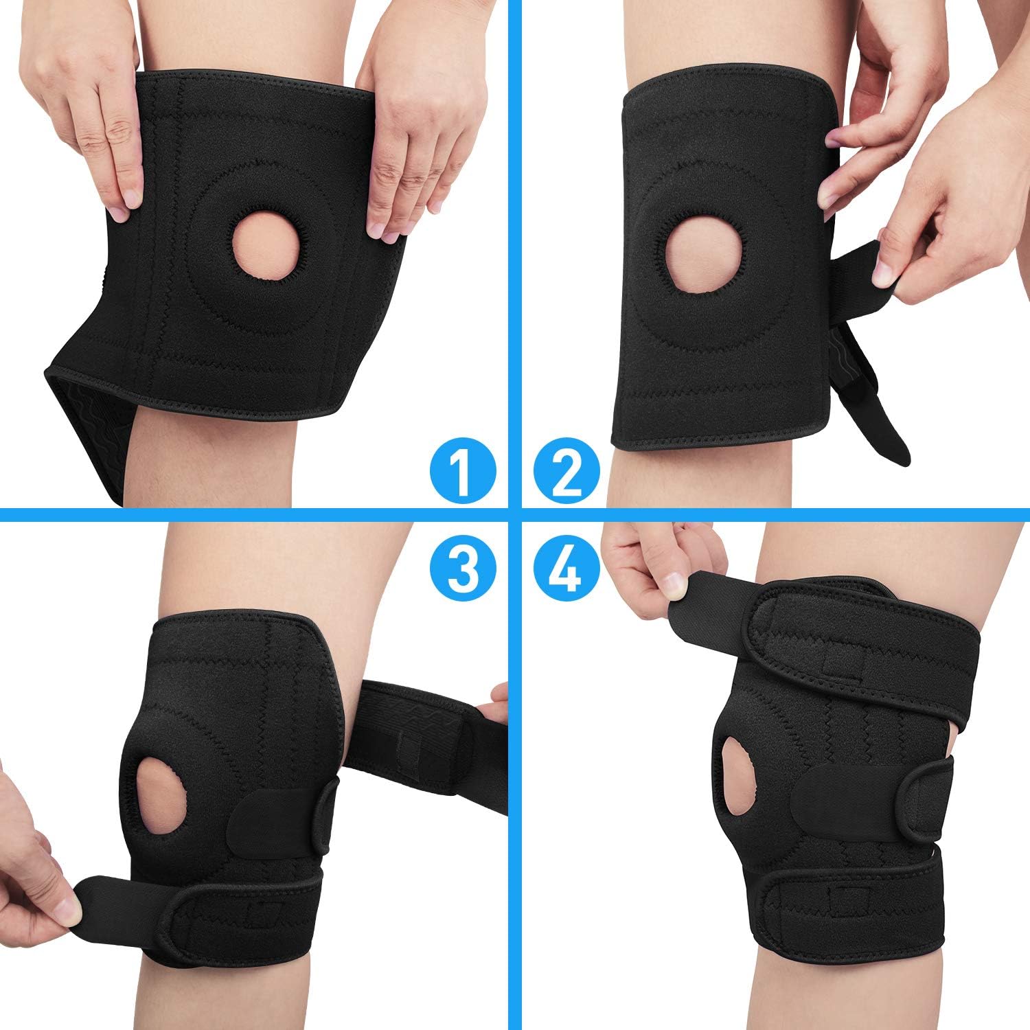 Thumbnail 5 de AVIDDA Knee Support open‑patella brace 12.5"–18.5" 🩺