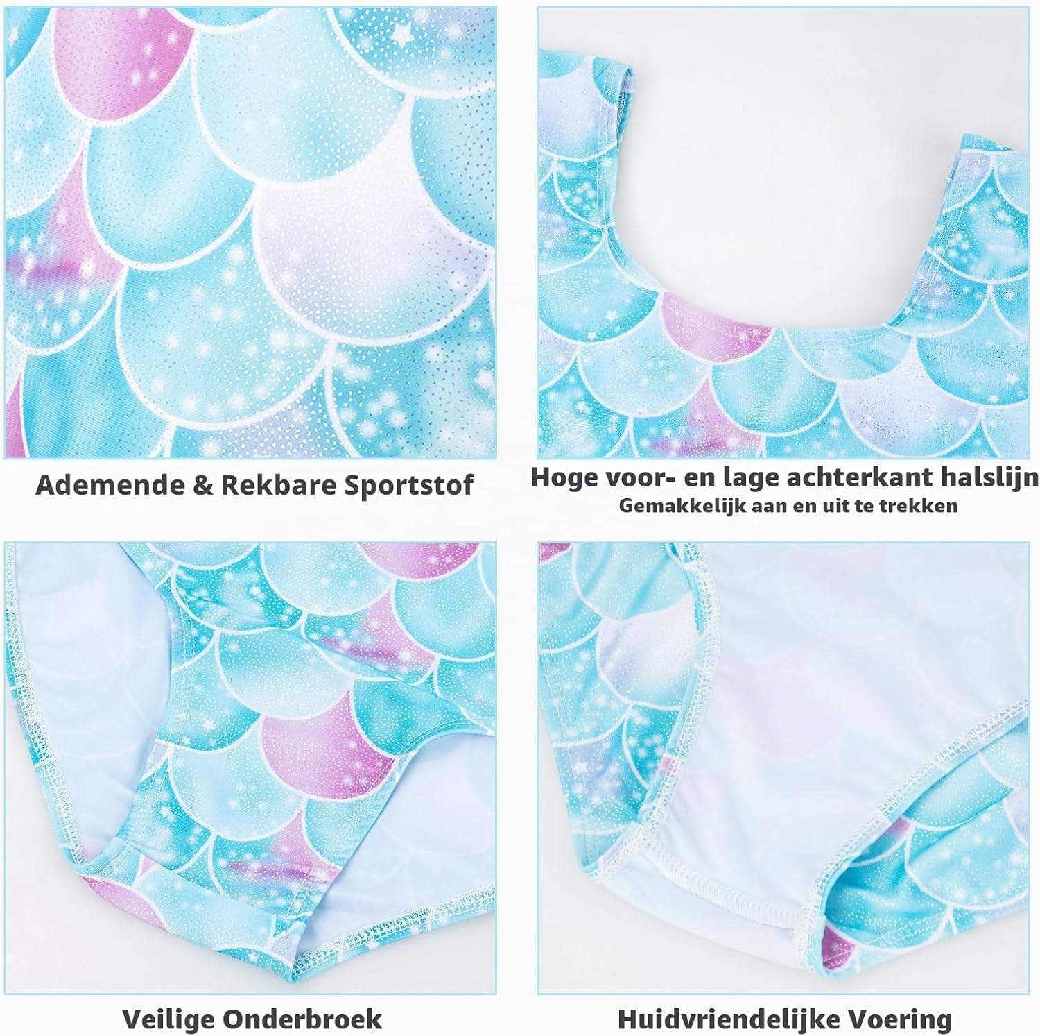 Detalle 2 de JiAmy turnpakje voor meisjes met lange mouwen, glitter en korte broek