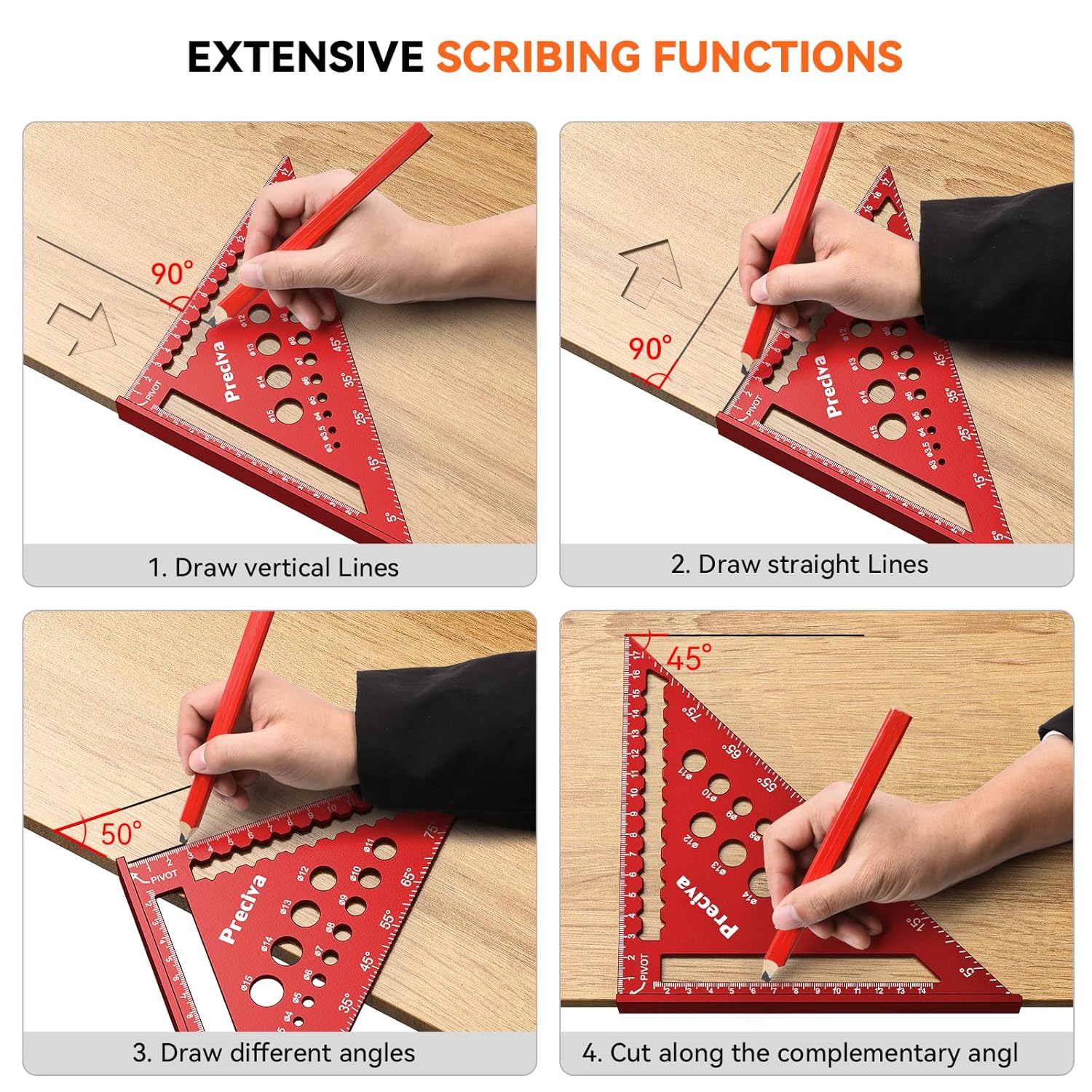 Thumbnail 1 de Speed Square 18cm 7in set square ruler