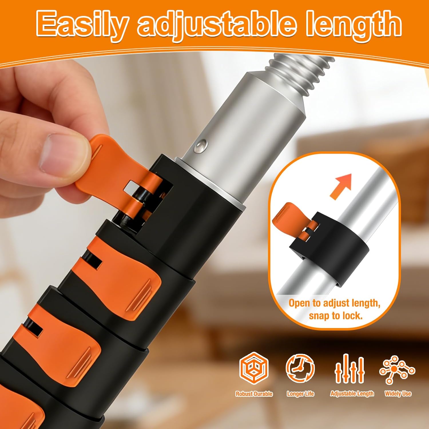 Detalle de SISUPASSIE 6m Paint Roller Extension Pole: Practical Reach for DIY Tasks