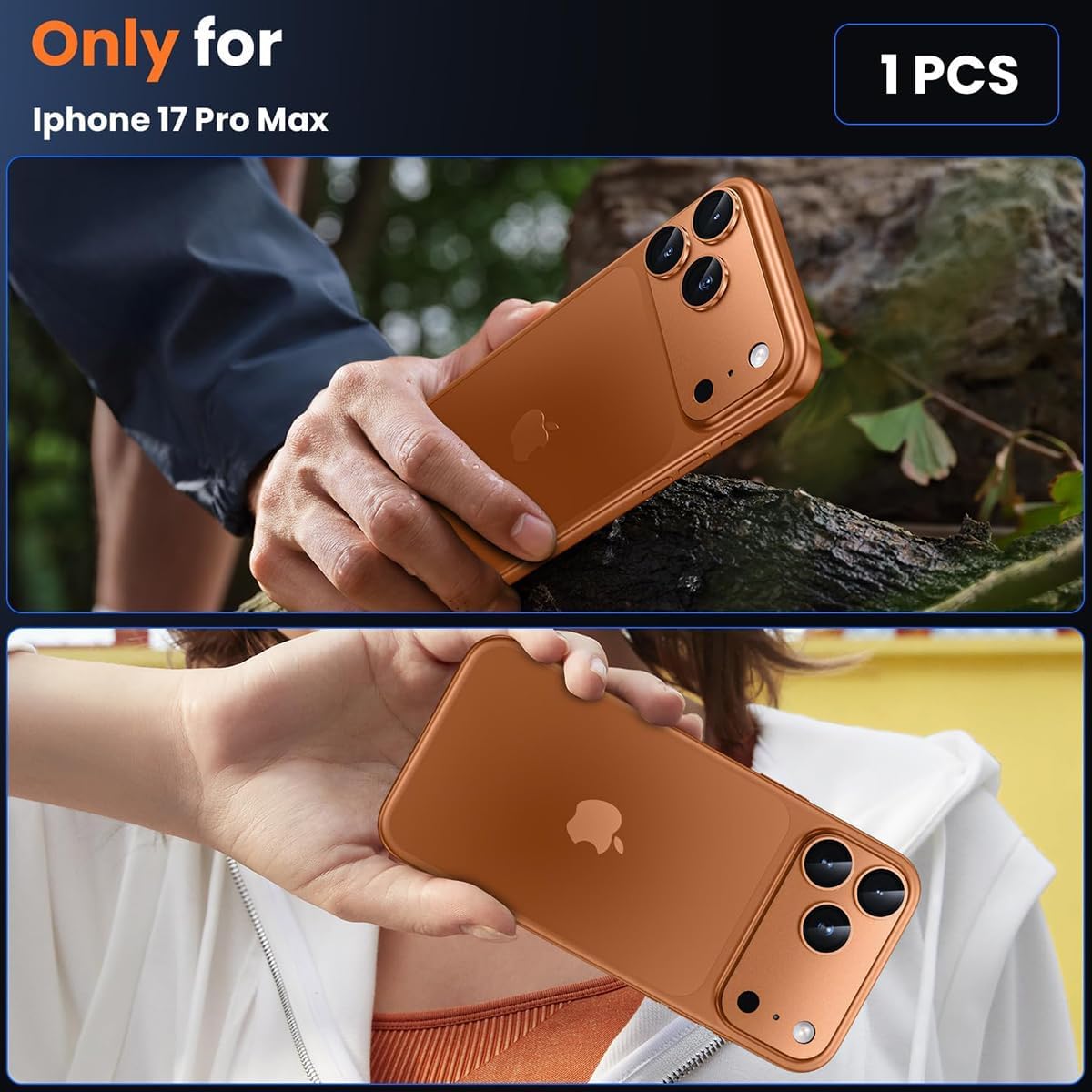 Thumbnail 6 de Jurqqer Camera Lens Protector for iPhone 17 Pro Max 6.9" – 9H Ultra-Thin Shield in Orange