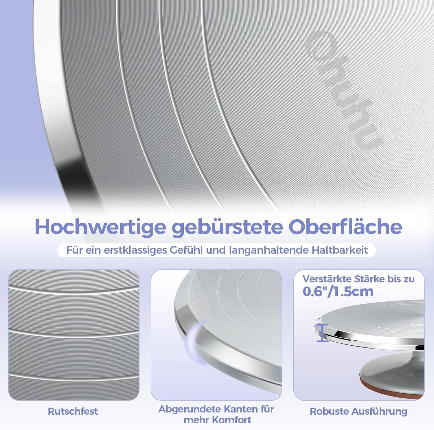Detalle 2 de Ohuhu Tortenplatte Drehbar aus Aluminiumlegierung – 30 cm mit Stümpfen & Zubehör