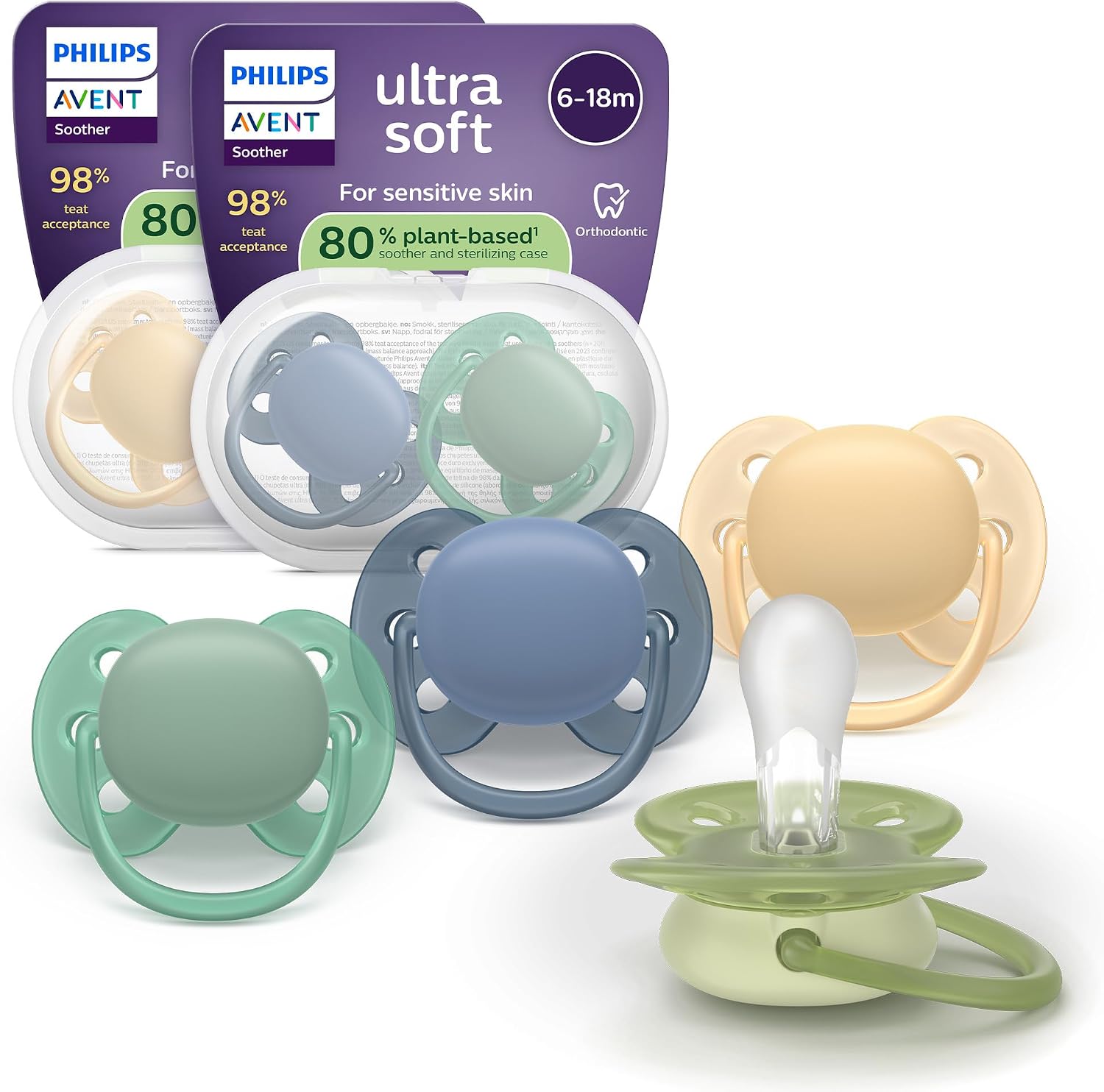 Thumbnail 6 de Philips Avent Ultra Soft SCF091/52 fopspenen, 6-18 maanden, siliconen