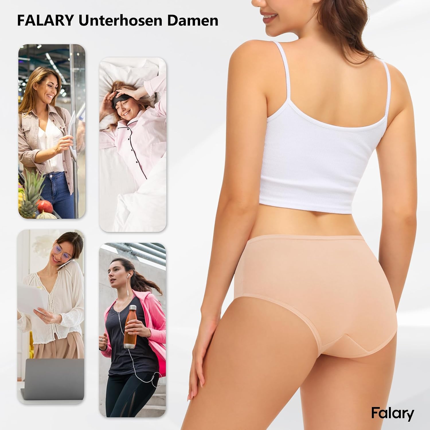 Thumbnail 4 de FALARY Unterhosen Damen 6er Pack Baumwolle