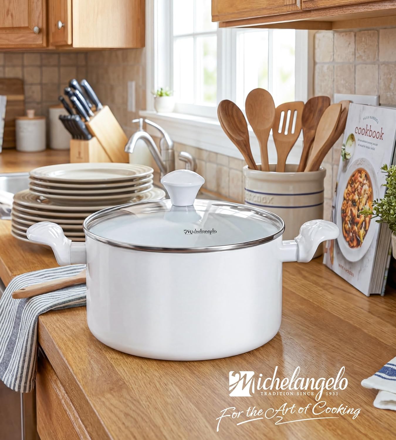 Thumbnail 6 de MICHELANGELO 6QT Stock Pot 🍲