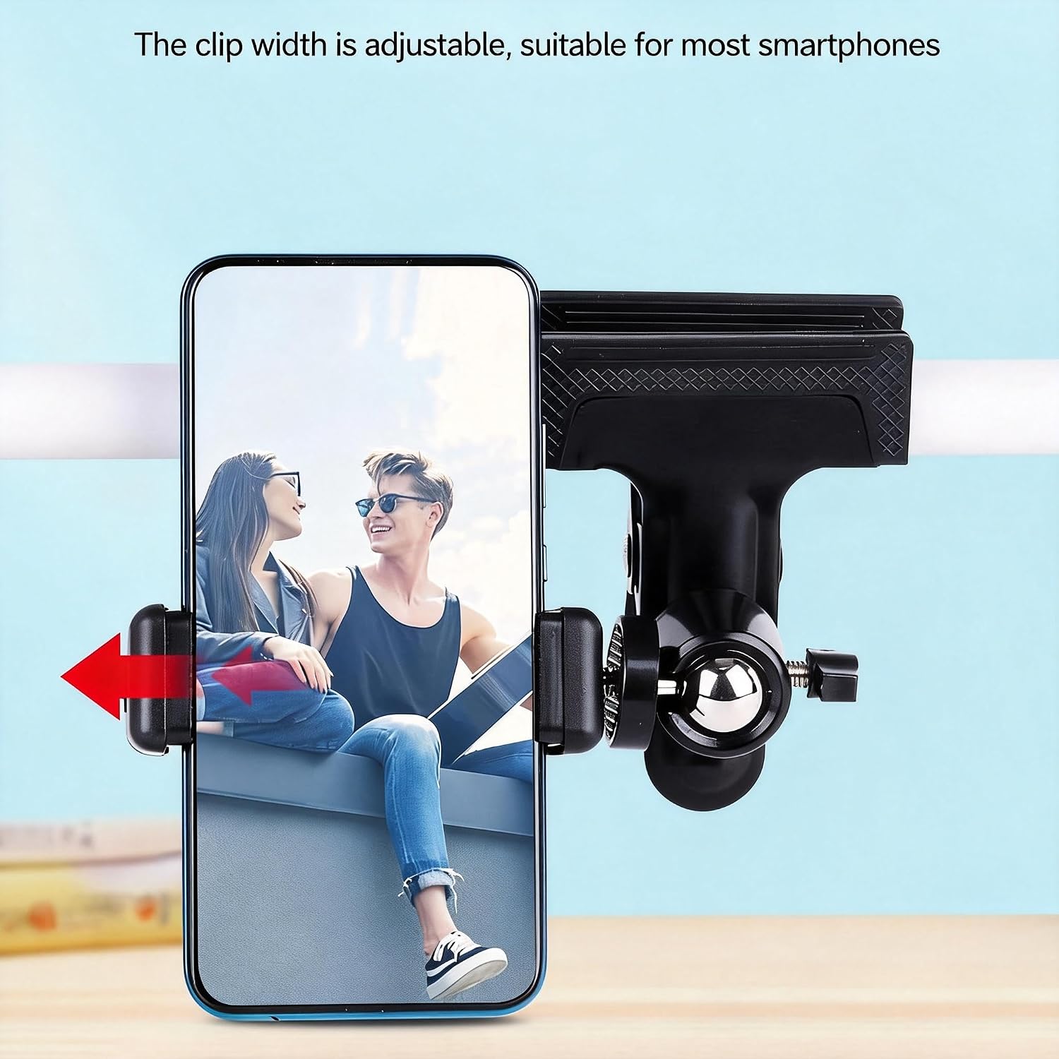 Detalle de BLOBY MI-UK001 Guitar and Bass Headstock Phone Mount, 360° Rotating, Black