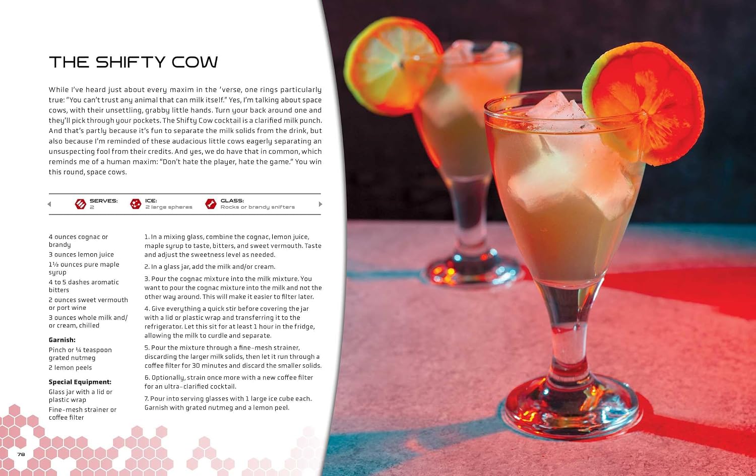 Detalle de Mass Effect: The Official Cocktail Book, Hardcover Cocktail Recipe Book