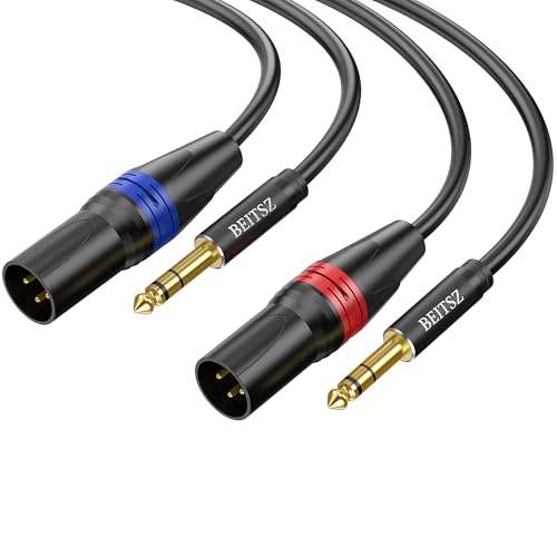 Detalle de BEITSZ cavo audio XLR-jack TRS da 6,35 mm, bilanciato, 1 m, 2 pezzi