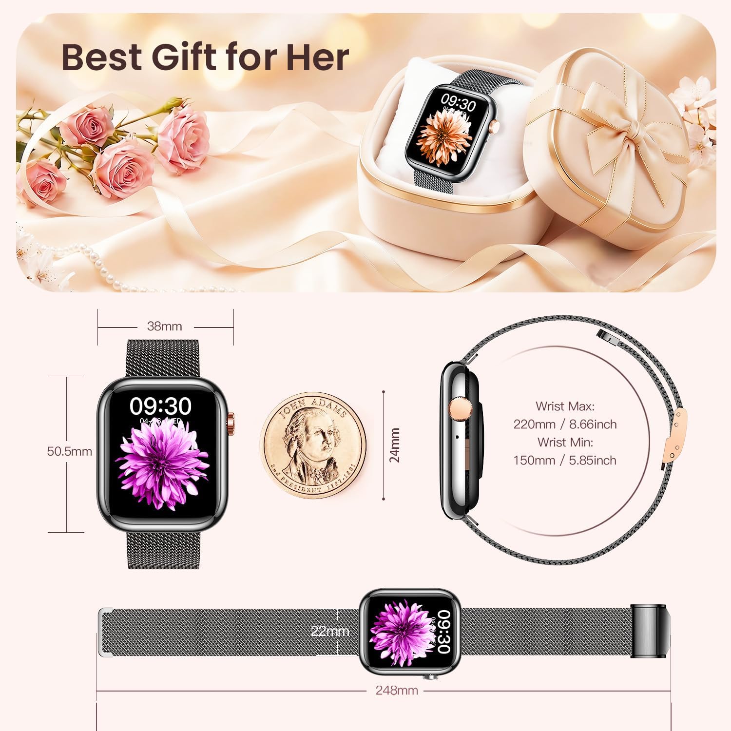 Thumbnail 6 de Women Smartwatch Fitness Tracker