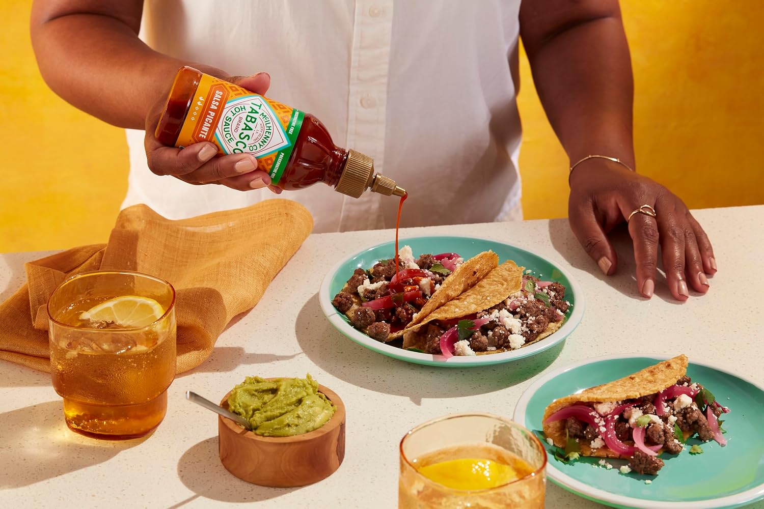 Detalle de Tabasco Squeeze Scharfe Soße Multipack (3 Sorten) in 256-ml-Squeeze-Flaschen
