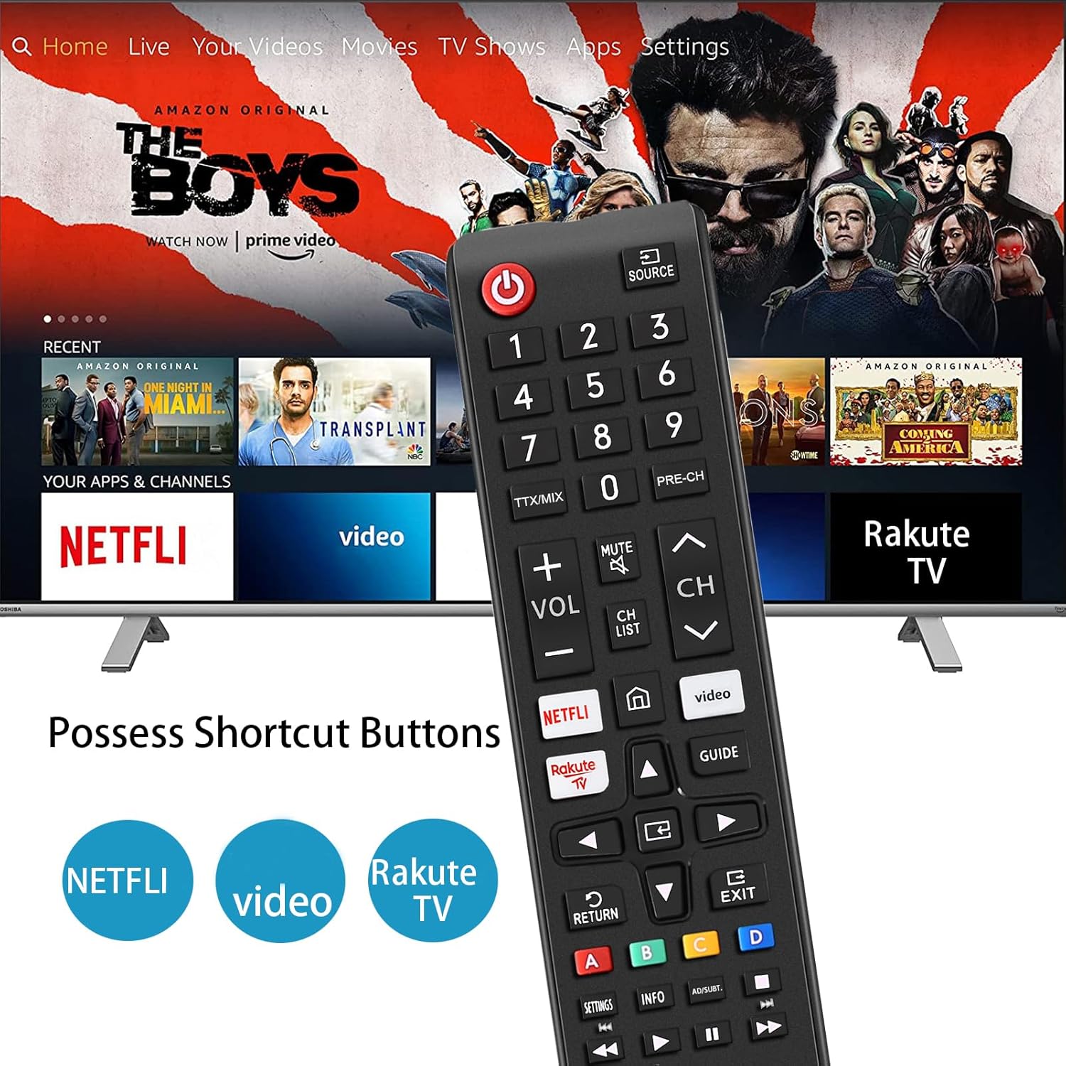 Thumbnail 2 de Universal Samsung TV Fernbedienung für Smart TV (kompatibel u. a. BN59-01315B, BN59-01301A)